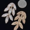 Rhinestone Leaf Drop Earrings – Sparkling Leaf Silhouette