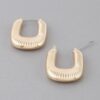 Gold-Dipped Medium Textured Hoop Earrings