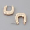 Gold-Dipped Medium Textured Hoop Earrings