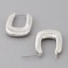 Gold-Dipped Medium Textured Hoop Earrings