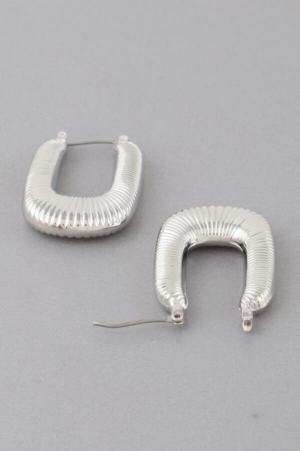 Gold-Dipped Medium Textured Hoop Earrings