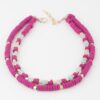 Layered Two-Tone Disk Necklace – 14-inch Short Chain