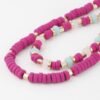 Layered Two-Tone Disk Necklace – 14-inch Short Chain