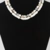 Layered Two-Tone Disk Necklace – 14-inch Short Chain