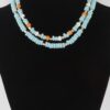Layered Two-Tone Disk Necklace – 14-inch Short Chain