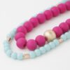 Two-Toned Beaded Long Necklace – Layered Silhouette
