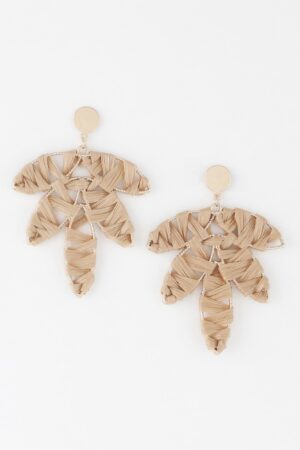 Threaded Leaf Drop Earrings – Elongated Silhouette