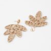 Threaded Leaf Drop Earrings – Elongated Silhouette
