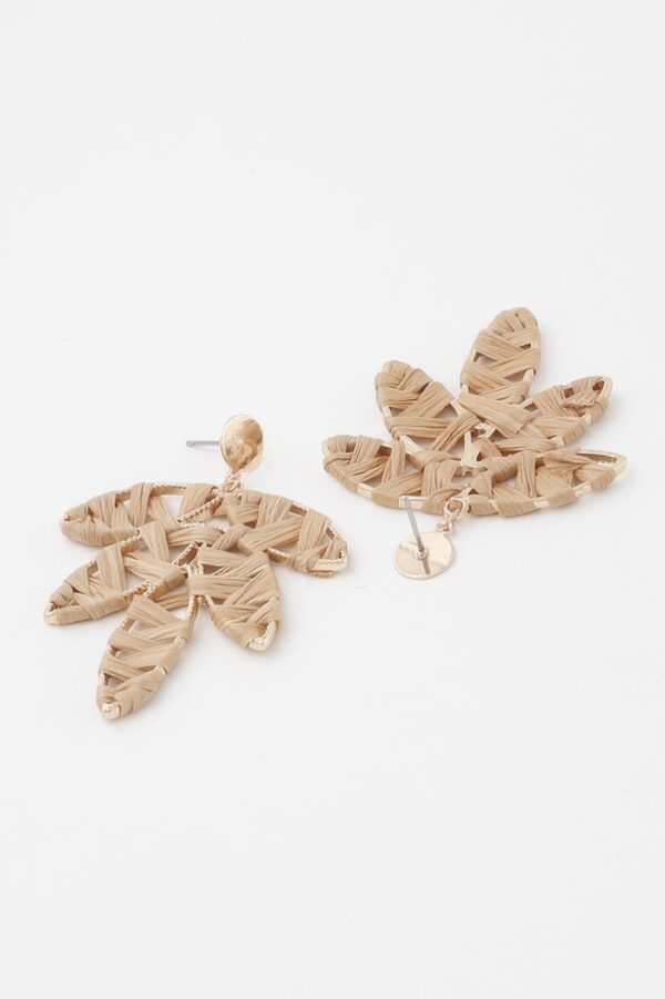 Threaded Leaf Drop Earrings – Elongated Silhouette