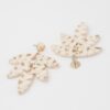 Threaded Leaf Drop Earrings – Elongated Silhouette