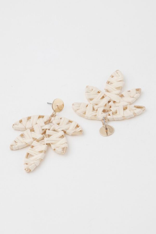 Threaded Leaf Drop Earrings – Elongated Silhouette