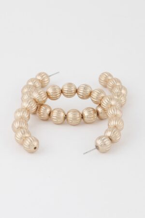 Beaded Ornament Hoop Earrings – Textured Statement Hoops