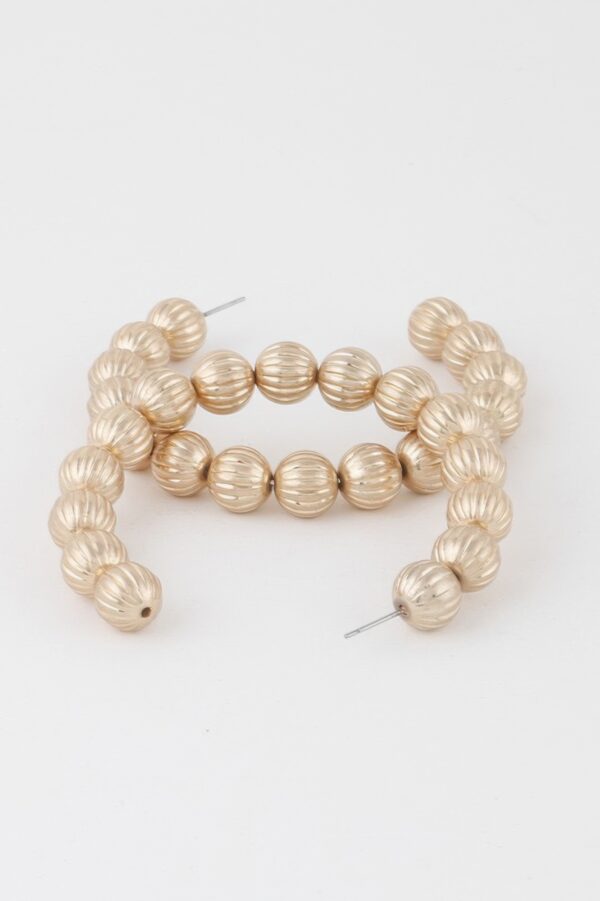 Beaded Ornament Hoop Earrings – Textured Statement Hoops