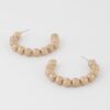 Multi Beaded Hoop Earrings – Medium Textured Hoops