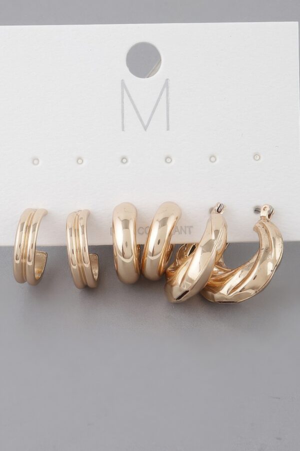 Multi Bulky Hoop Earring Set – Thick 0.8 inch Hoops