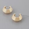 Multi-Tube Layered Hoop Earrings – 0.8in Sculpted Hoops