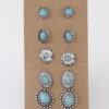 Antique Floral Stud Earring Set – Vintage-Inspired