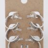 Compact Antique-Detail Hoop Earring Set