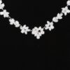 Crystal Flower Charm Necklace – Short Pendant
