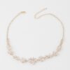 Crystal Flower Charm Necklace – Short Pendant