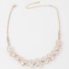 Layered Double Crystal Flower Necklace