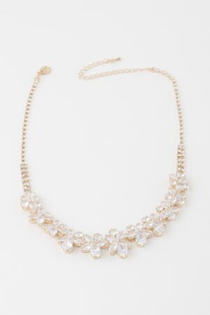 Layered Double Crystal Flower Necklace