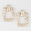 Hammered Frame Cut Earrings – Open Frame Detail
