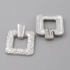 Hammered Frame Cut Earrings – Open Frame Detail
