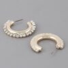 Rhinestone Lined Hoop Earrings – 1 x 1 in