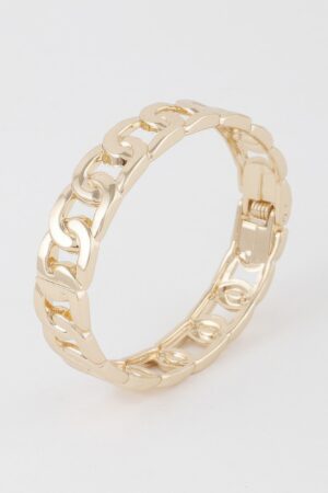 Curb Chain Open Cuff Bracelet – Dimensional Silhouette