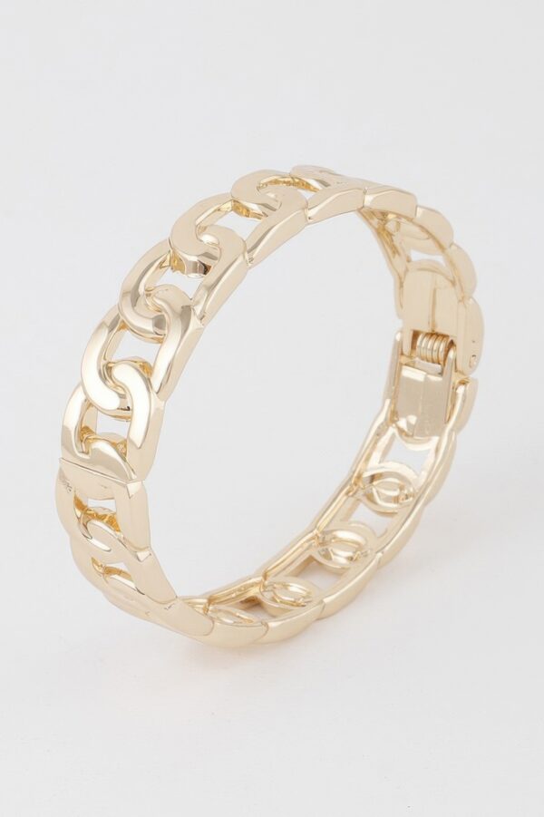 Curb Chain Open Cuff Bracelet – Dimensional Silhouette