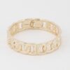 Curb Chain Open Cuff Bracelet – Dimensional Silhouette