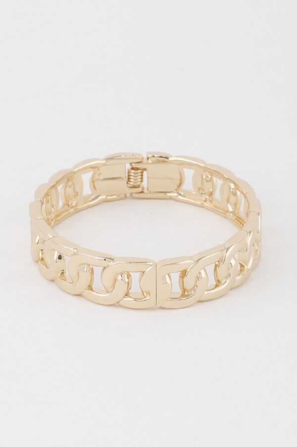 Curb Chain Open Cuff Bracelet – Dimensional Silhouette