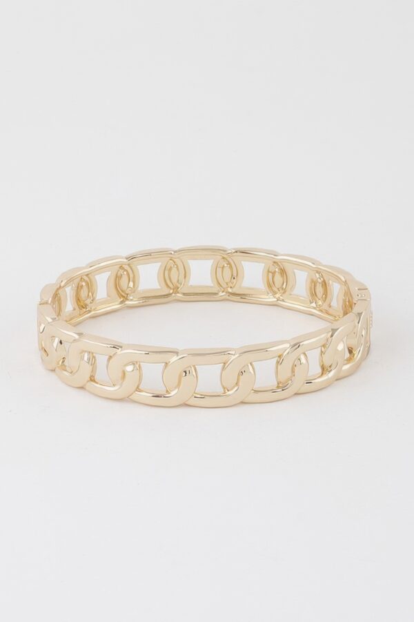 Curb Chain Open Cuff Bracelet – Dimensional Silhouette