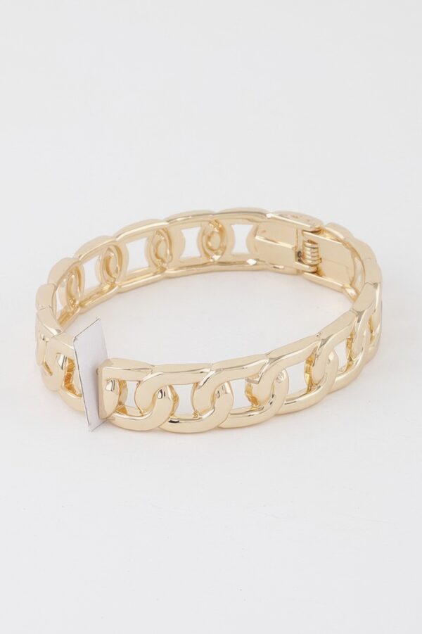 Curb Chain Open Cuff Bracelet – Dimensional Silhouette