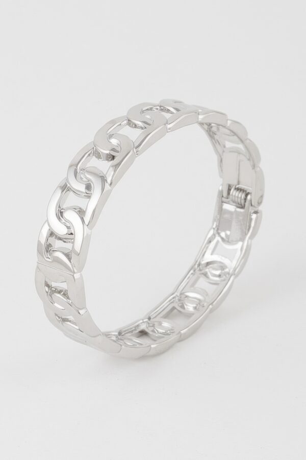 Curb Chain Open Cuff Bracelet – Dimensional Silhouette