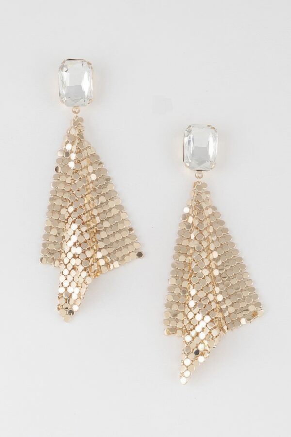 Disco Sequin Cut Drop Earrings