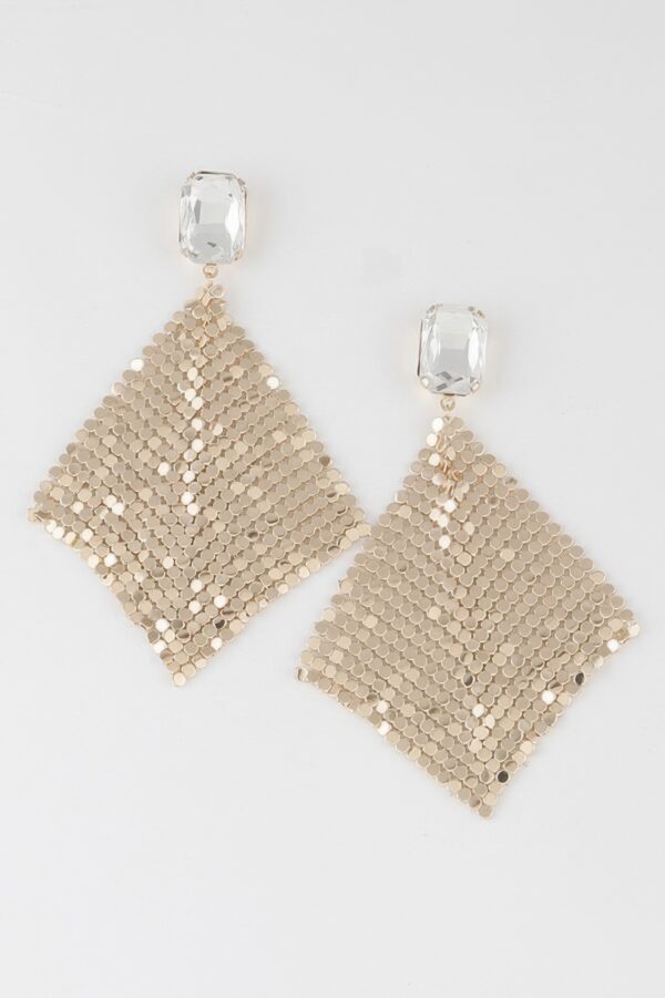 Disco Sequin Cut Drop Earrings