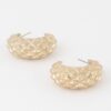 Quilted Hoop Earrings – Textured 2.2 in Statement Hoops