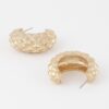 Quilted Hoop Earrings – Textured 2.2 in Statement Hoops