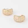Basket-Weave Mini Hoop Earrings – 1 inch