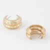 Double Hammered Hoop Earrings – Textured Double Hoops