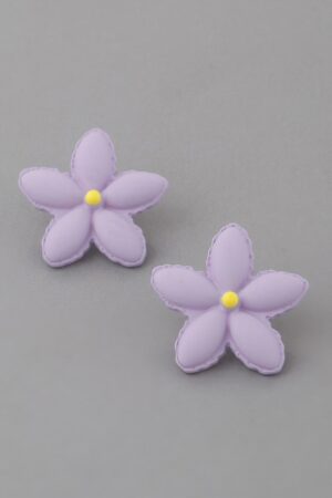 Bright Floral Stud Earrings – Bold 1 x 1 inch