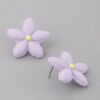 Bright Floral Stud Earrings – Bold 1 x 1 inch
