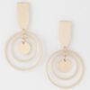 Triple Round Drop Earrings – Layered Circle Silhouette