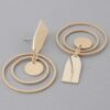 Triple Round Drop Earrings – Layered Circle Silhouette