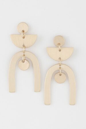 Multi-Shape Arch Earrings – Layered Geometric Silhouette