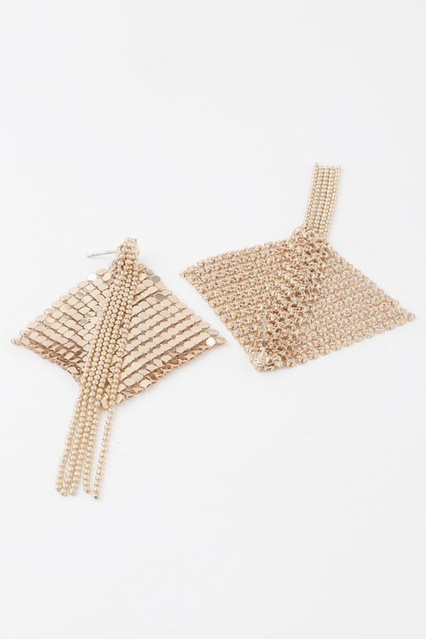 Abstract Bead Drop Diamond Earrings – Elongated Drop