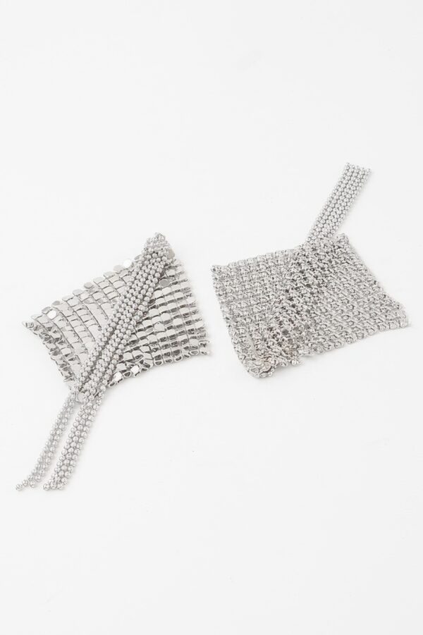 Abstract Bead Drop Diamond Earrings – Elongated Drop