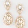 Abstract Pearl Shell Drop Earrings